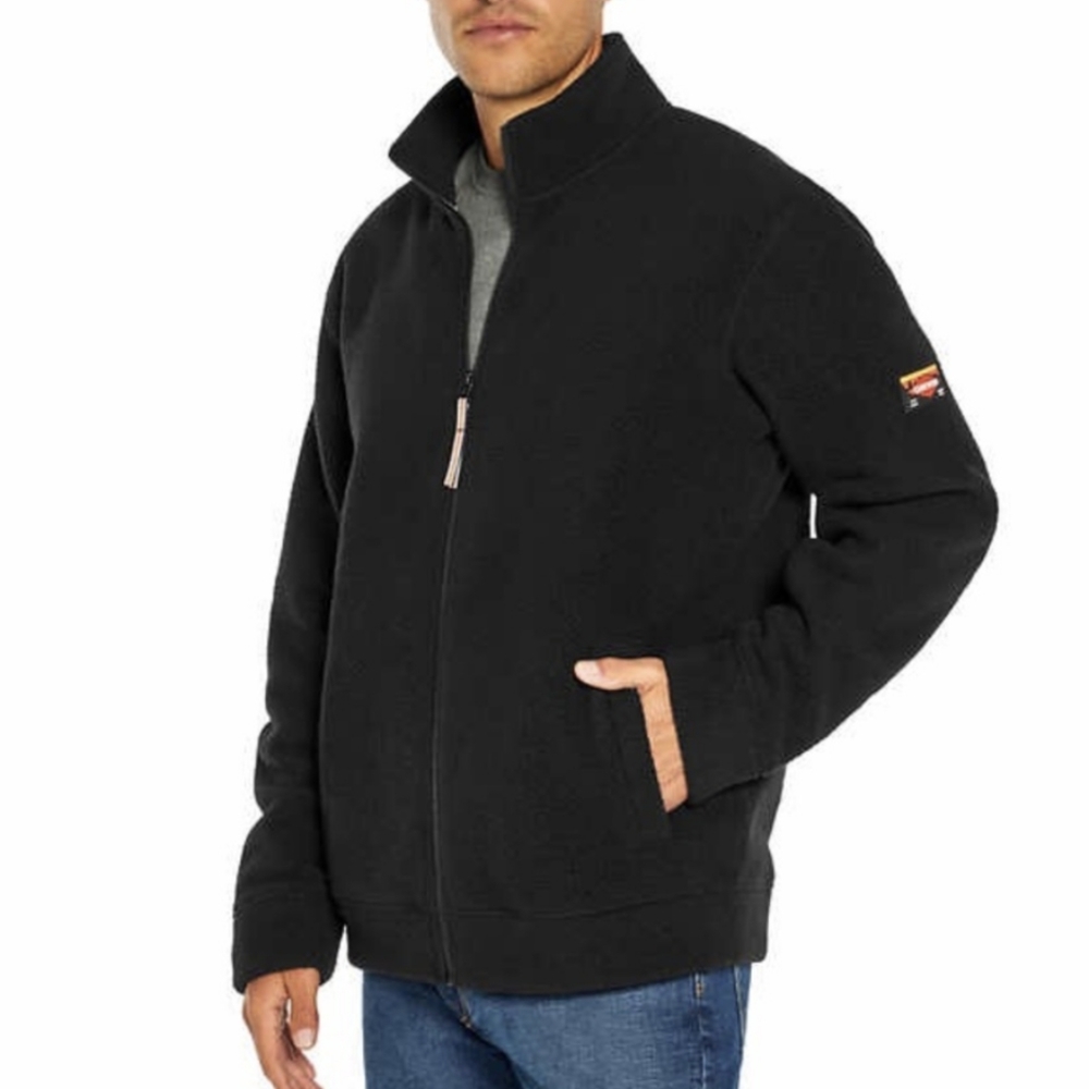 Orvis Men Fleece Full Zip Jacket, Black